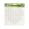 Lot mini puzzles graine creative a decorer de 40 pieces forme cîur carton 16x16cm 10 unites