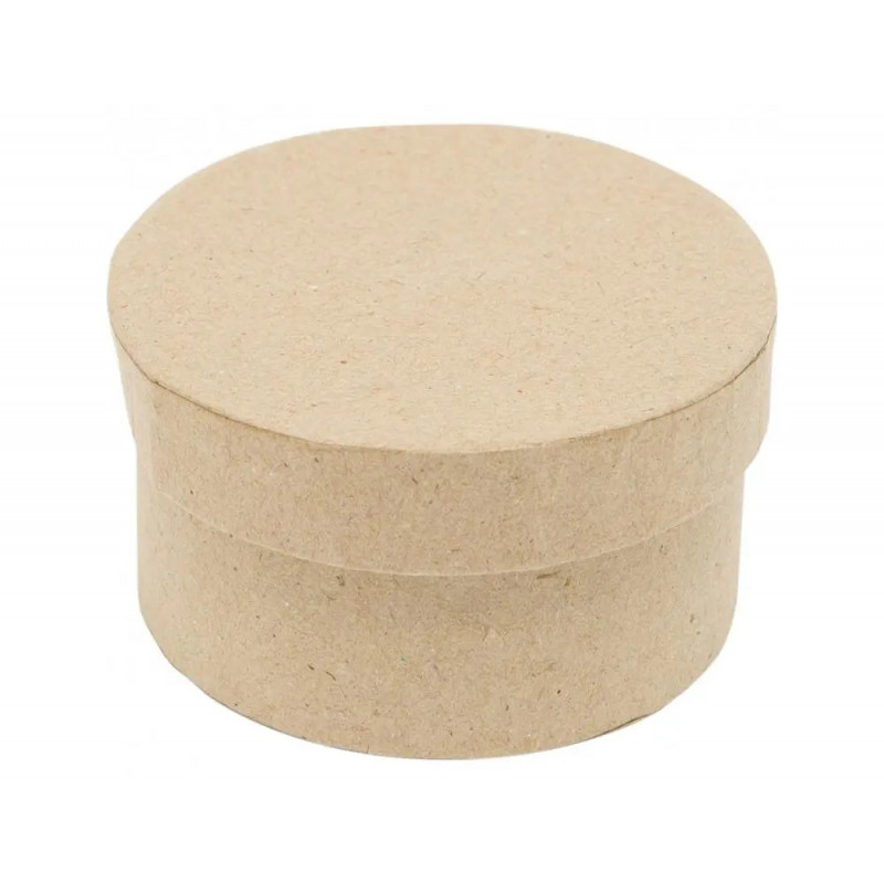 Boite carton ronde couvercle independant diametre 9x5cm coloris kraft lot de 10
