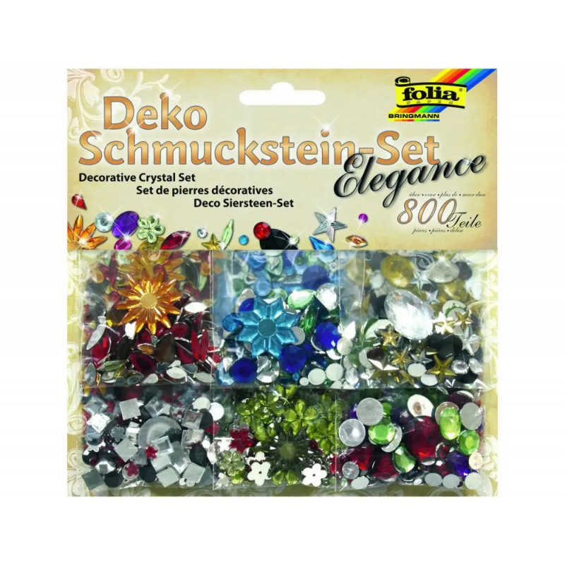 Pierres decoratives folia a coller theme noel sachet de 800 unites