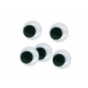 Yeux mobiles graine creative forme ronde coloris noir non adhesifs 9mm 100 pieces