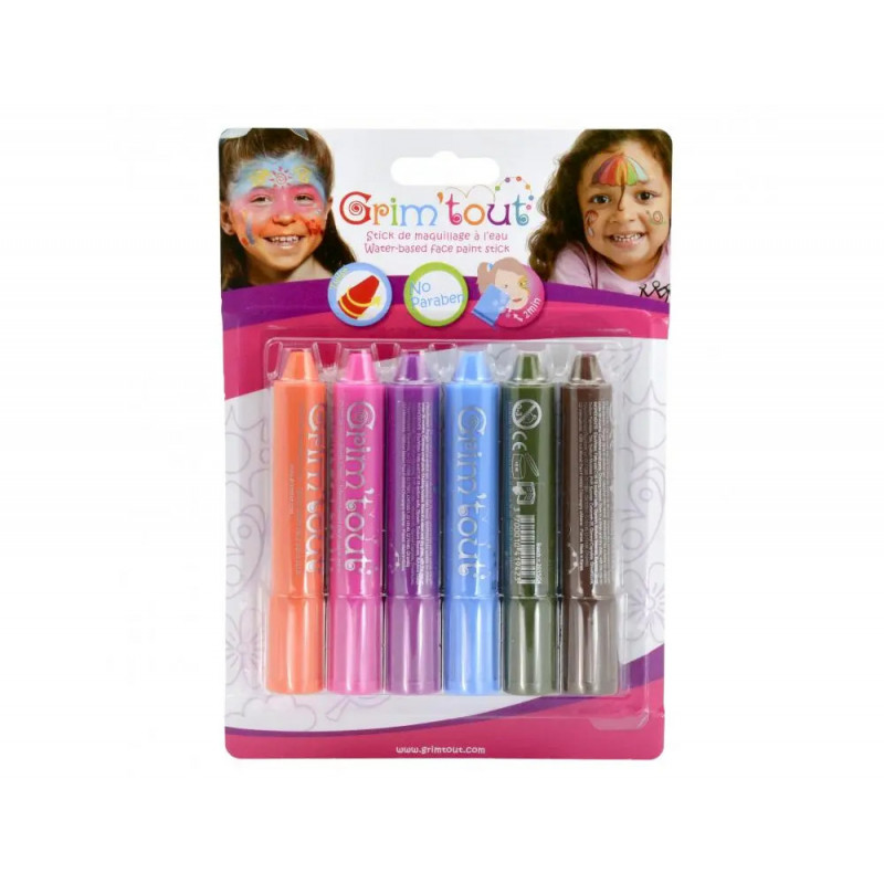 Lot sticks maquillage oz grim tout sans parabene 6 unites coloris arc en ciel assortis