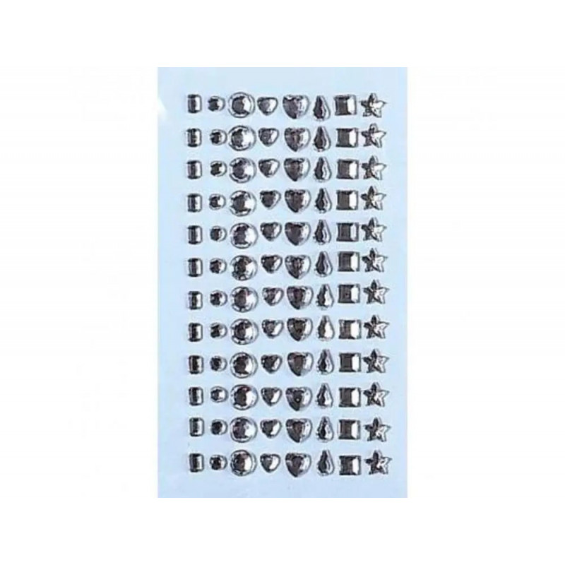 Planche strass diamants graine creative 96 pieces formes assorties