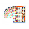 Gommette ronde cleopatre metallisee a5 7 coloris assortis 3 tailles assorties 9/14/18mm 744 gommettes