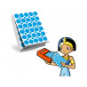 Recharge gommettes geometriques cleopatre 60f 1800 gommettes 18mm coloris bleu + 1200 gommettes rondes
