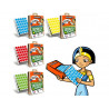 Gommette geometrique cleopatre diam 18mm 4 coloris assortis ecopack de 4 boites 7200 gommettes + 4800 8mm