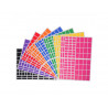 Gommette rectangulaire cleopatre multi tailles adhesif permanent 8 coloris assortis 2592 gommettes