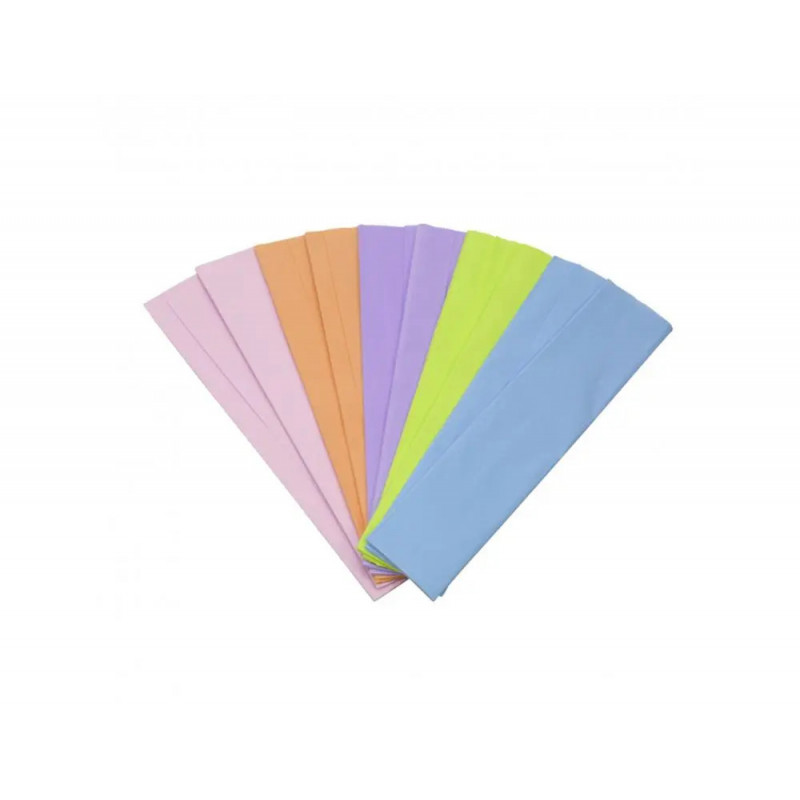 Papier crepon o color crepage 40% 50x200cm 5 coloris pastel assortis paquet 10f