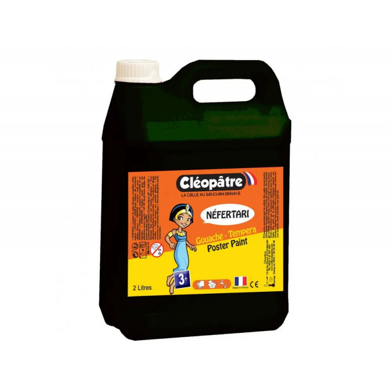 Gouache liquide cleopatre nefertari coloris noir le flacon 2l