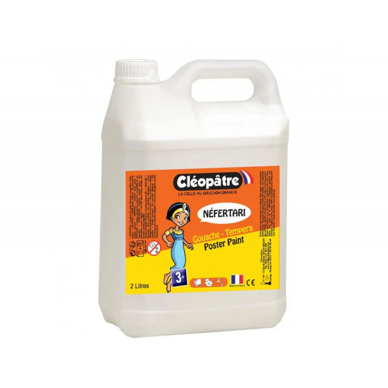 Gouache liquide cleopatre nefertari coloris blanc le flacon 2l