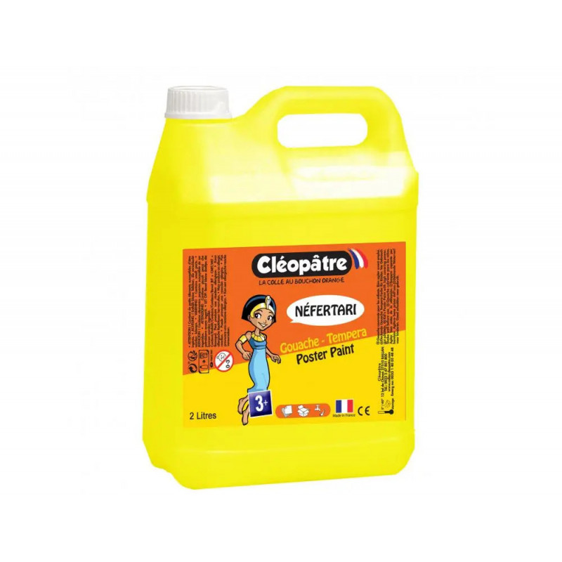 Gouache liquide cleopatre nefertari coloris jaune le flacon 2l