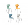 Chaise mirplay mia basic structure metallique empilabletailles 4 5 et 6 a preciser coloris aleatoire lot de 5