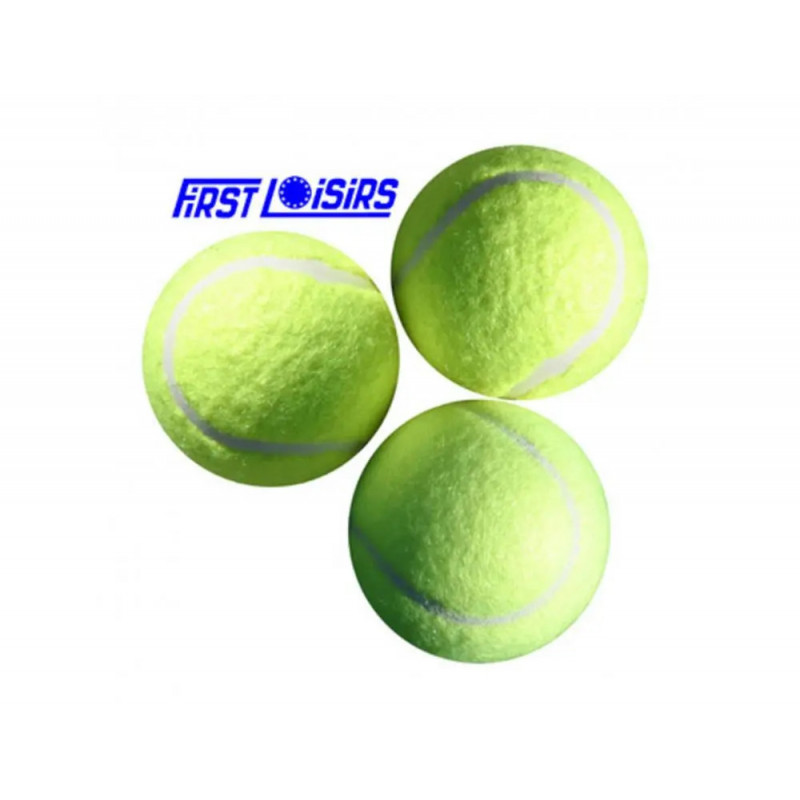 Tennis first loisirs balles de tennis non pressurisees lot de 3 coloris jaune