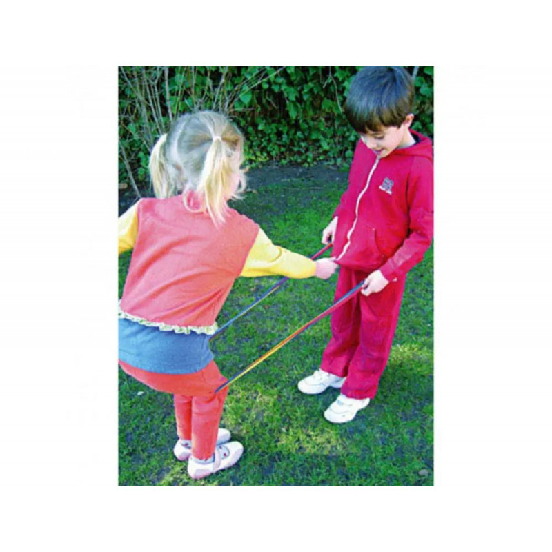 Elastiques cordes a sauter first loisirs elastiques de jeux 3m lot de 8 coloris assortis