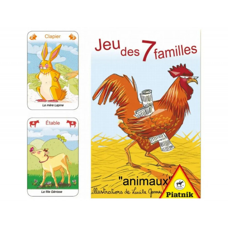 Jeu des 7 familles animaux de la ferme piatnik