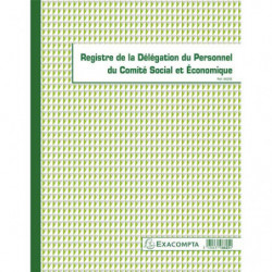 EXACOMPTA Registre des délégués du personnel CSE format 24x32cm, 30 pages 6625E