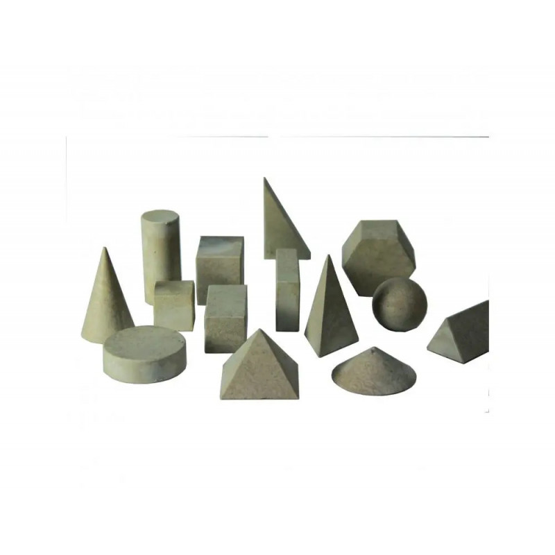 Solides et volumes wissner solides en bois differentes formes lot de 14 solides
