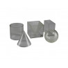 Solides et volumes wissner volumes a remplir corps transparents plastique 5 pieces 10 cm