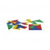 Tangrams wissner tangrams en plastique 7 pieces pour former 1 carre 10x10 cm 4 tangrams de 7 pieces 4