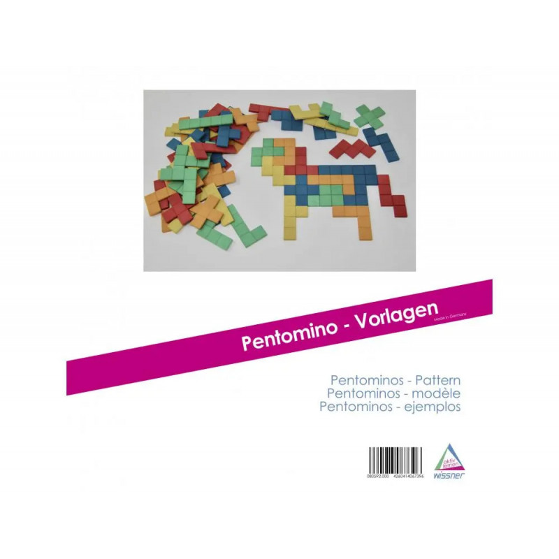 Accessoires pour geometrie wissner modele pour pentominos 20 modeles tailles reelles et solution