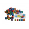 Accessoires pour geometrie wissner cubes 3d colores en 6 couleurs 2x2x2 cm 150 cubes 1 manuel de modeles