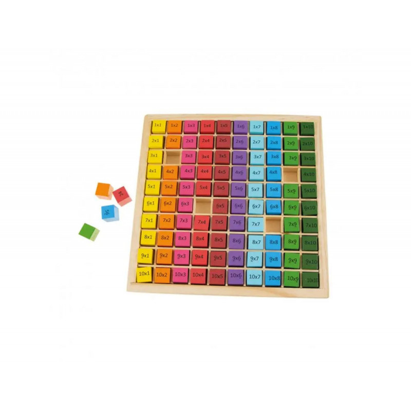 Jeux mathematiques bls table de multiplication 1 face avec l operation1 face avec resultat 1 couleur par table
