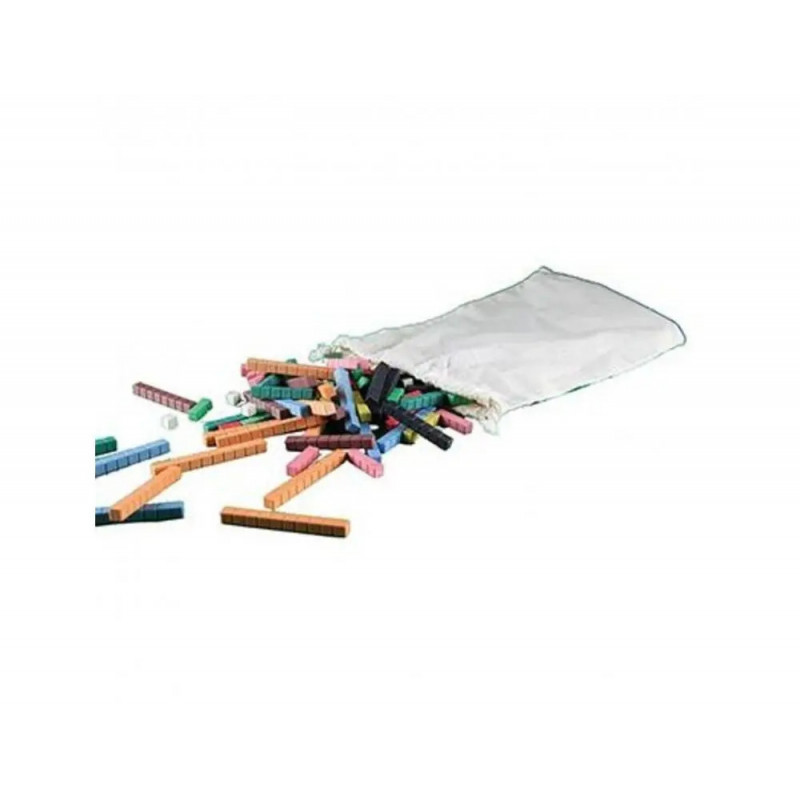 Reglettes wissner cuisenaire bois apprendre le calcul 126 pieces 10 modeles differnts de 1 a 10 cm