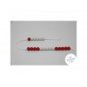 Chainettes de calcul wissner de 0 a 20 2 couleurs 20 boules rouges et blanches