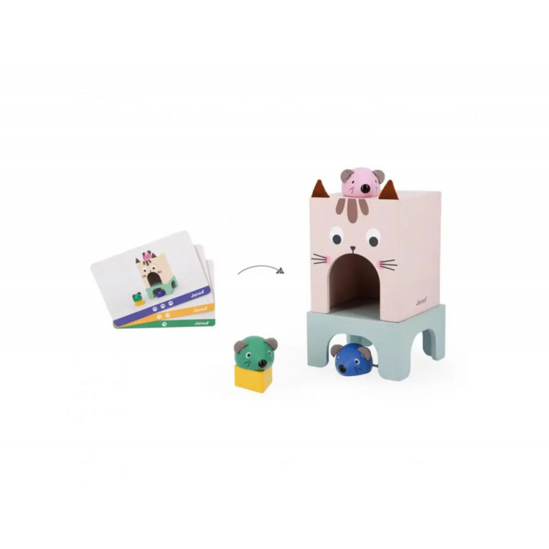 Symetrie et spatialisation janod se reperer dans l espace chat et souris jeu educatif maternelle 3 souris
