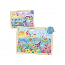 Puzzles en bois avec cadre...
