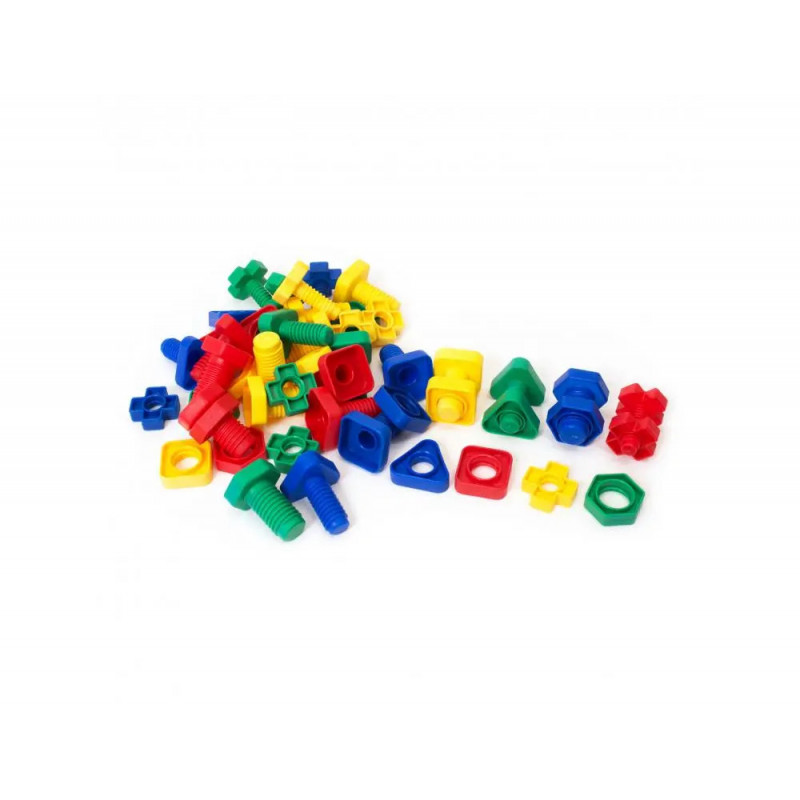 Lot de vis et boulons lap construction technique plastique 80 pieces et 16 fiches d activites