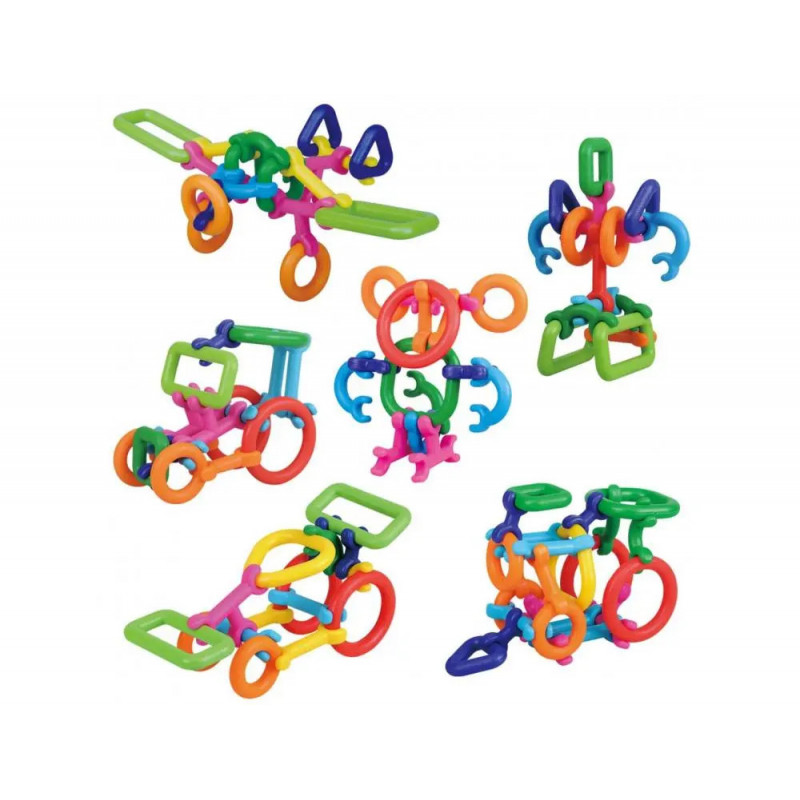 Atelier clips lap jeu de constrcution creation de vehicules personnages o animaux colores 50 clips 12