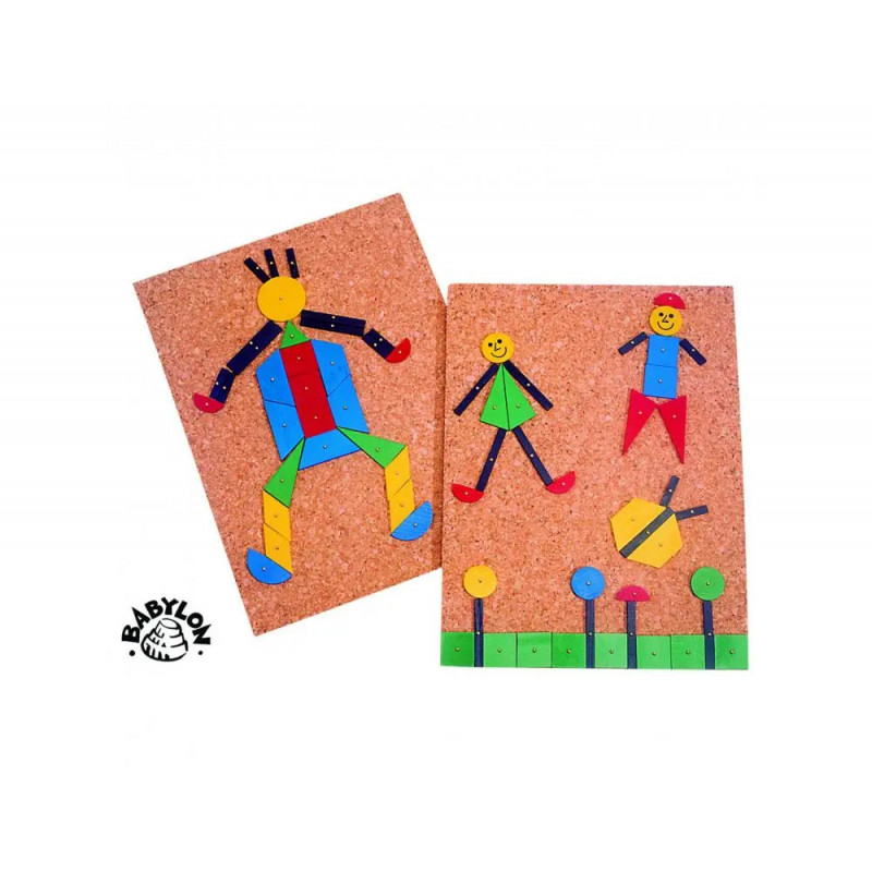 Lot de plaques de liege babylon pour le jeu du marteau 20x22 cm 5 pieces