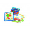 Mosaique puzzle art lap 490 pieces multicolores carrees ou triangulaire plastique