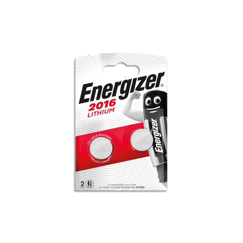 ENERGIZER Pile Lithium CR2016, pack de 2 piles