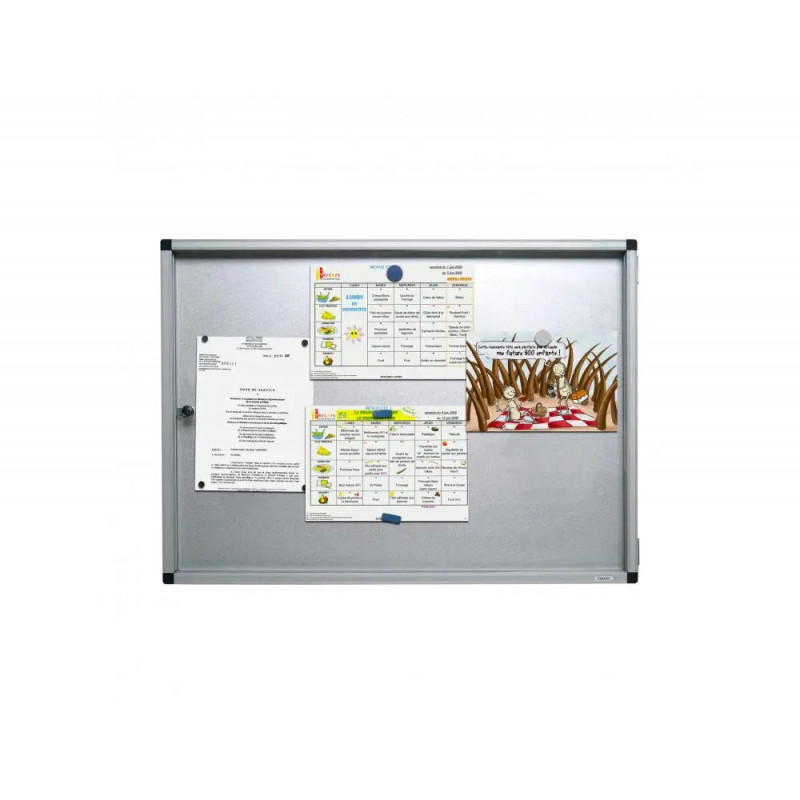 Vitrine affichage ulmann exterieur 95x110cm porte battante 15 feuilles a4
