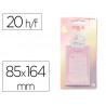 Bloc notes imaginovo adhesifs letter avec message au dos lapin rose 20 feuilles 85x164 mm