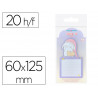 Bloc notes imaginovo adhesifs bunny avec support 20 feuilles coloris violet 60x125 mm