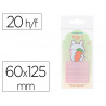 Bloc notes imaginovo adhesifs bunny avec support 20 feuilles coloris orange 60x125 mm