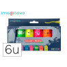 Marqueur imaginovo fluorescent safari neon animaux boite de 6 unites assorties