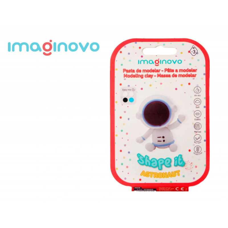 Pate a modeler imaginovo sechage a l'air set coloris assortis avec instructions astronaute