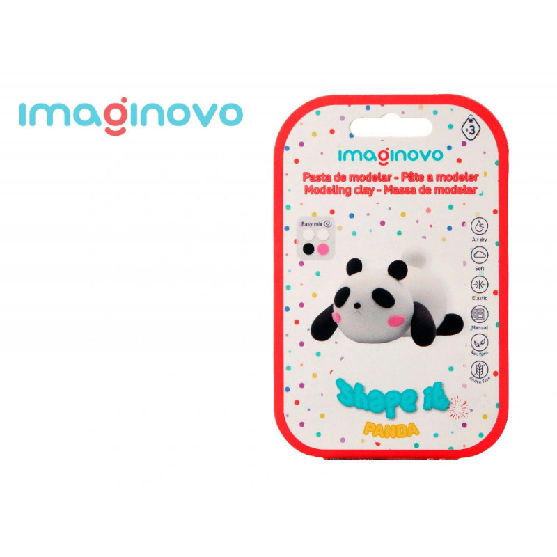 Pate a modeler imaginovo sechage a l'air set coloris assortis avec instructions panda