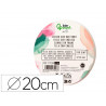 Toile sur chassis rond liderpapel agrafee au dos 100% coton bords en bois 20 cm 280g/m2