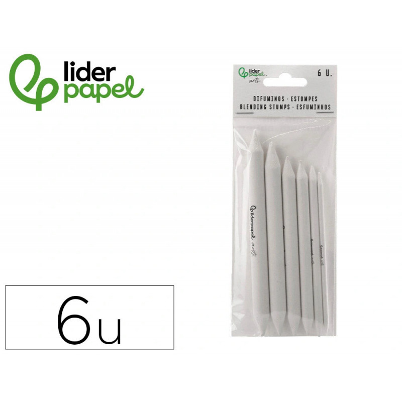 Estompes liderpapel sachet de 6 unites diametres assortis
