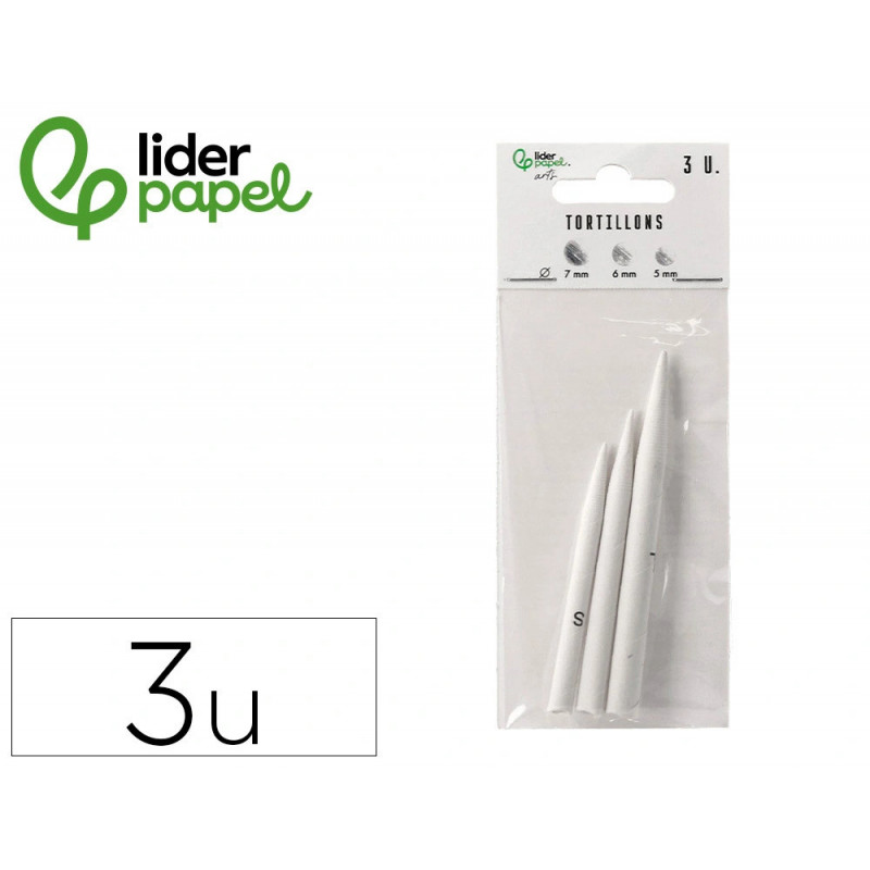 Tortillons liderpapel sachet de 3 unites diametres assortis