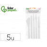Spatule pour peinture liderpapel en plastique sachet de 5 unites tailles assorties