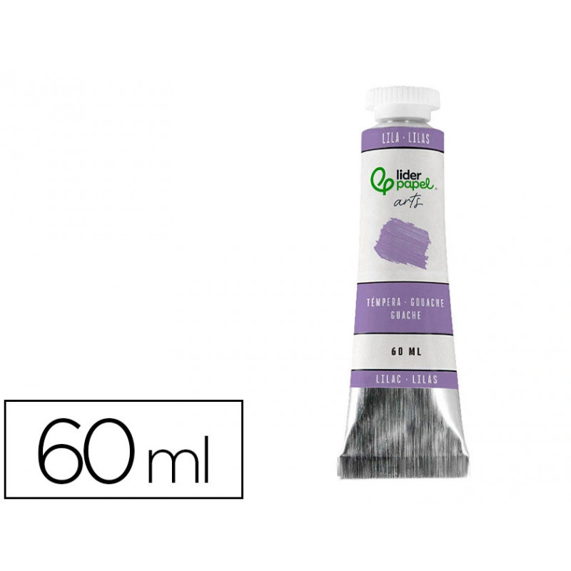 Peinture gouache tempera liderpapel tube en aluminium de 60 ml coloris lilas