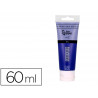 Peinture acrylique liderpapel tube en plastique de 60 ml coloris bleu marine