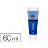 Peinture acrylique liderpapel tube en plastique de 60 ml coloris bleu cyan