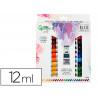 Peinture a l huile liderpapel boite de 24 tubes en aluminium de 12 ml coloris assortis