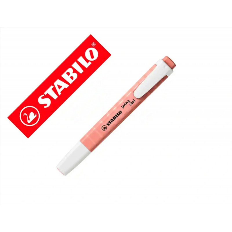 Surligneur stabilo swing cool naturecolors pointe biseautee trace 1/4mm coloris orange rouille